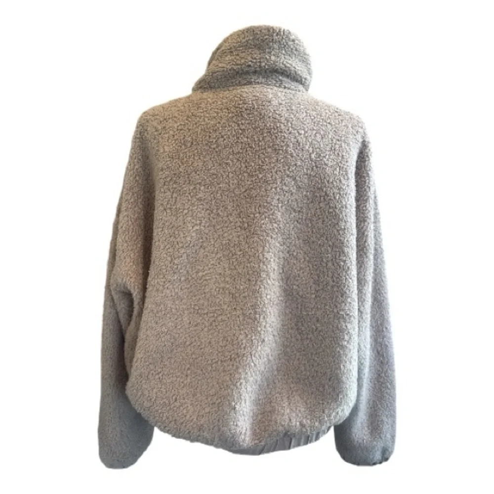 VUORI Women's Blush Pink Umber Cozy Sherpa Jacket Full Zip Teddy Size L - Picture 9 of 9